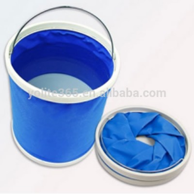 Blue outdoor folding bucket